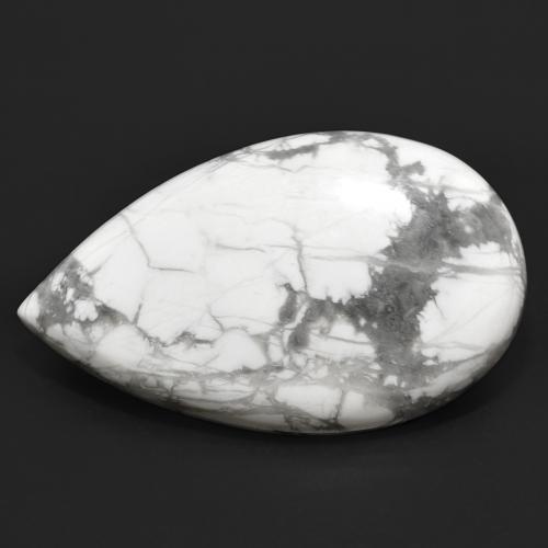 Howlite Poire en damier des États-Unis 20,84 ct, dimension 31,2 x 18,7mm, pureté Opaque , pierre gemme naturelle Non traité, 1 pièce de howlite de couleur Blanc multicolore, dureté Mohs de 3 à 3.5, Photo A