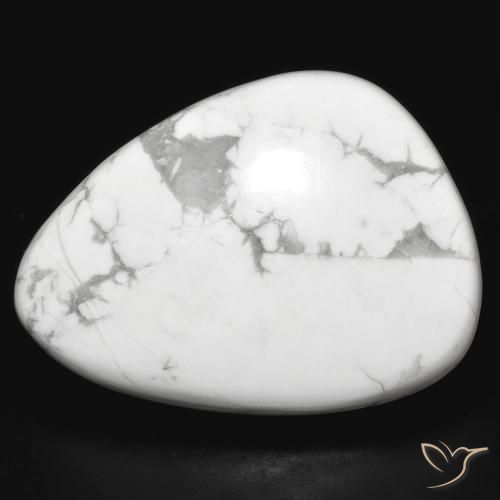 31.63ct Natural Greyish White Howlite, Fancy, Opaque