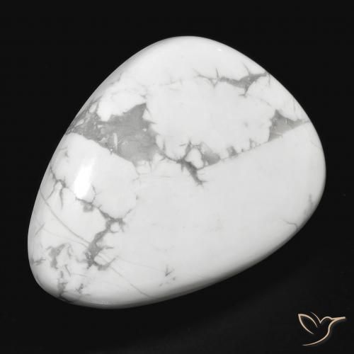 31.63 ct White Howlite Stone, Natural Howlite in Fancy Cabochon Shape for Sale