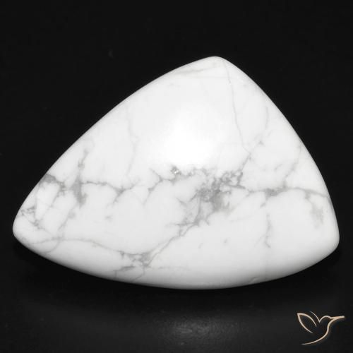 28,2x20 mm Howlite bianco Cabochon fantasia dagli Stati Uniti, peso di 23,73 ct, pietra preziosa naturale non trattati in purezza Opaque, Howlite 1pz - il colore è Multicolore Bianco, durezza Mohs di 3 - 3,5, Photo A