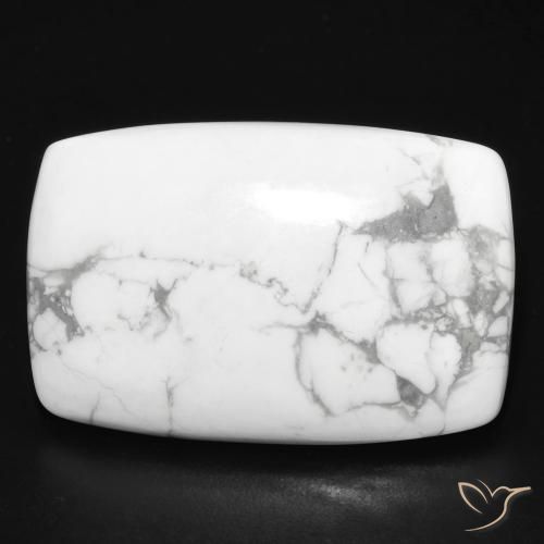 23.93ct Natural Greyish White Howlite, Cushion, Opaque