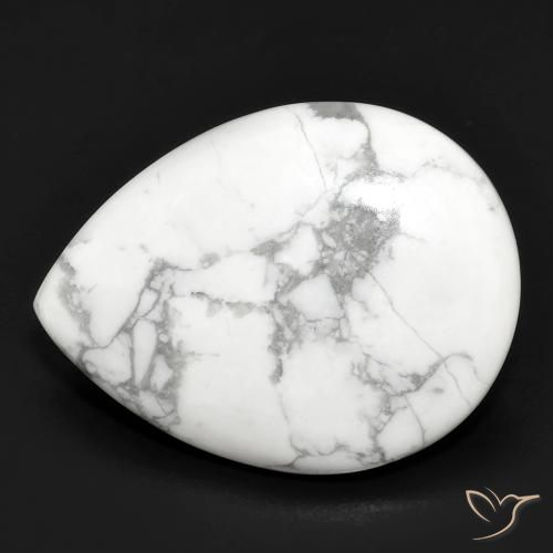 White Howlite - Cabochon White Howlite - Cabochon