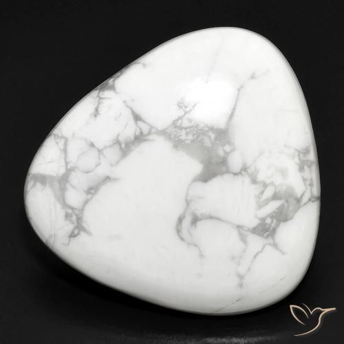 27.72ct Natural Greyish White Howlite, Trillion, Opaque