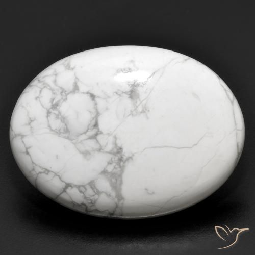 26.94ct Natural Greyish White Howlite, Oval, Opaque
