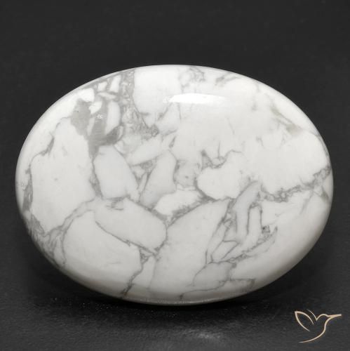 23.16ct Natural Greyish White Howlite, Oval, Opaque