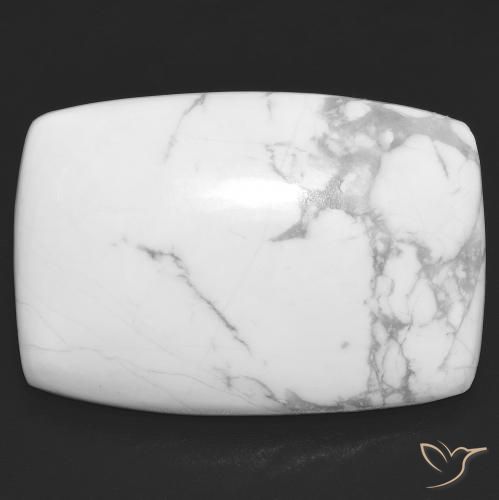 Howlite Cabochon a cuscino da 23,16 ct dagli Stati Uniti, dimensione 26,6 x 18,2mm, purezza Opaque, pietra preziosa naturale non trattati, Howlite 1pc in colore Multicolore Bianco, durezza Mohs di 3 - 3,5, Photo A