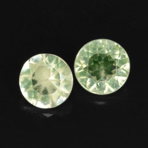 0.19 ctw Green Hyalite Opal Stones, Natural Hyalite Opal in Round Facet Shape for Sale
