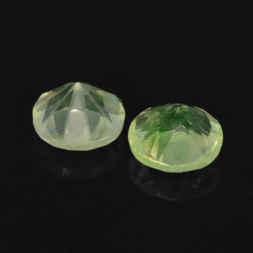 Hyalite Opal Gemstones in 3.3 mm Size for Sale, Hyalite Opal Stones in Light Green Color