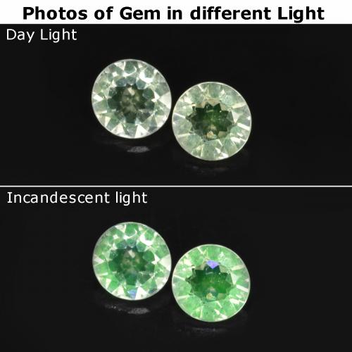Vert clair Opale hyalite gemme - 0.1ct Facette ronde (ID: 568314)