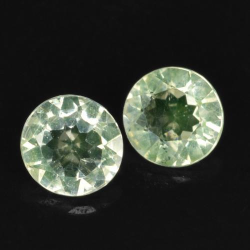 0.26 ctw Green Hyalite Opal Stones, Natural Hyalite Opal in Round Facet Shape for Sale