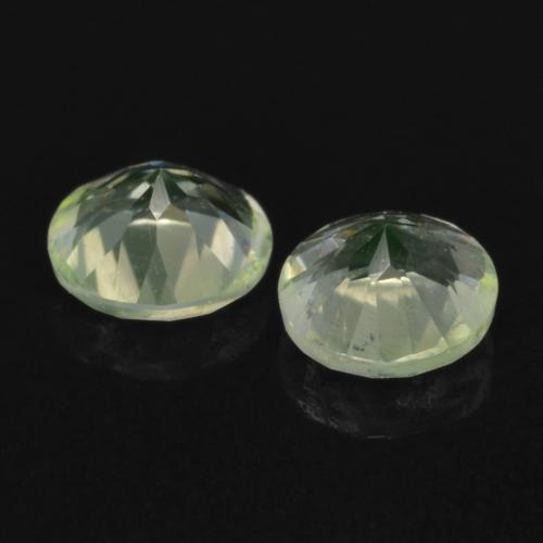 Hyalite Opal Gemstones in 3.5 mm (calibrated) Size for Sale, Hyalite Opal Stones in Light Green Color