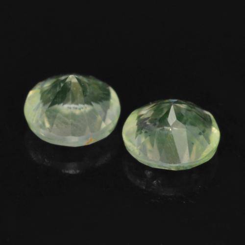 Hyalite Opal Gemstones in 3.5 mm (calibrated) Size for Sale, Hyalite Opal Stones in Light Green Color