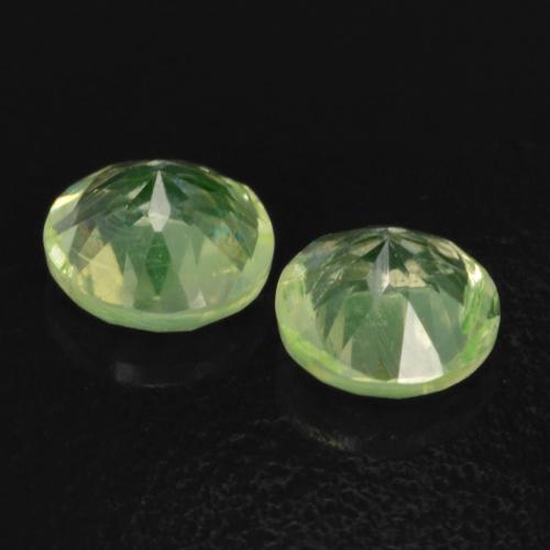 Hyalite Opal Gemstones in 3.5 mm (calibrated) Size for Sale, Hyalite Opal Stones in Light Green Color