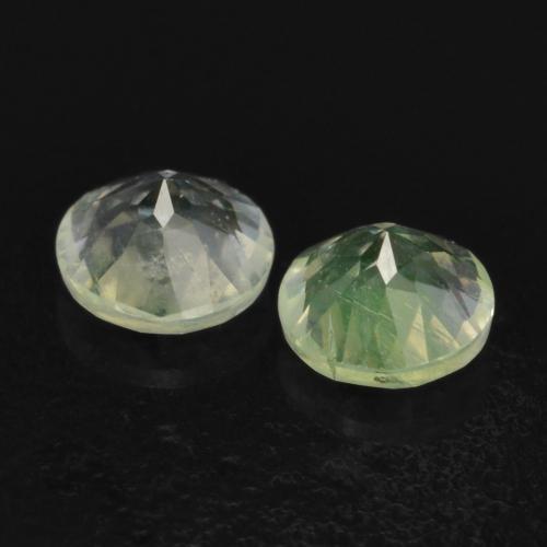 Hyalite Opal Gemstones in 3.5 mm (calibrated) Size for Sale, Hyalite Opal Stones in Light Green Color