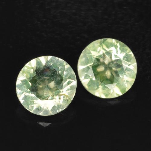 0.22 ctw Green Hyalite Opal Stones, Natural Hyalite Opal in Round Facet Shape for Sale