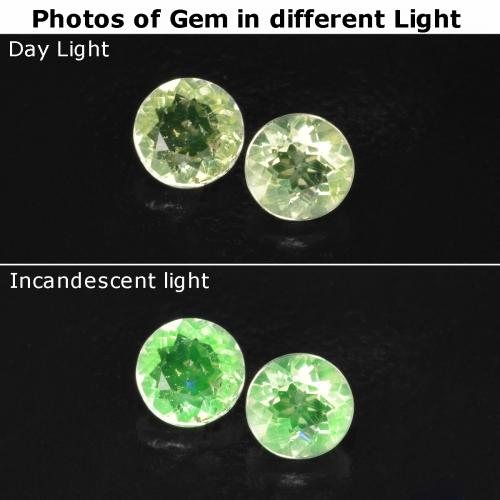 Light Green Hyalite Opal Gem - 0.1ct Round Facet (ID: 568320)