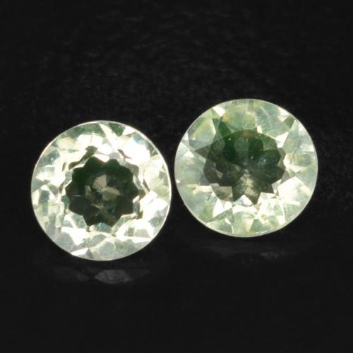 0.22 ctw Green Hyalite Opal Stones, Natural Hyalite Opal in Round Facet Shape for Sale