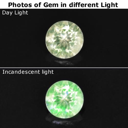 Vert clair Opale hyalite gemme - 0.2ct Facette ronde (ID: 568326)
