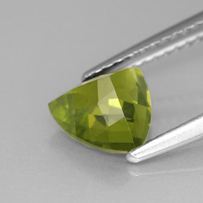 Idocrase Gemstone in 7.3 x 7.1 mm Size for Sale, Idocrase Stone in Olive Green Color