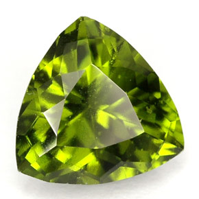 1.56 ct Green Idocrase Stone, Natural Idocrase in Trillion Facet Shape for Sale