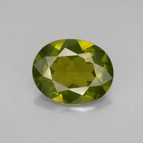 2.18 ct Green Idocrase Gemstone, Idocrase Gem in Oval Facet Shape for Sale.