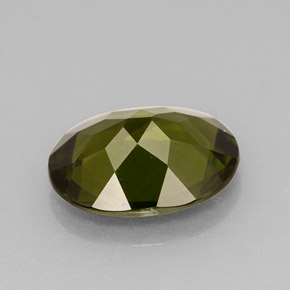 Idocrase Gemstone in 11 x 9 mm (calibrated) Size for Sale, Idocrase Stone in Olive Green Color