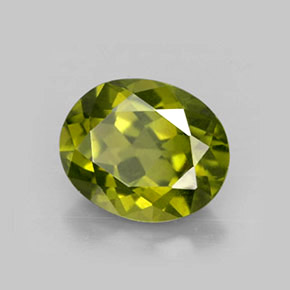 3.09 ct Green Idocrase Stone, Natural Idocrase in Oval Facet Shape for Sale