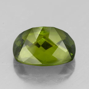 Idocrase Gemstone in 9 x 7.1 mm Size for Sale, Idocrase Stone in Olive Green Color