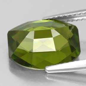 Idocrase Gemstone in 11.7 x 9.3 mm Size for Sale, Idocrase Stone in Olive Green Color