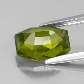 Idocrase Gemstone in 9.7 x 7.3 mm Size for Sale, Idocrase Stone in Olive Green Color