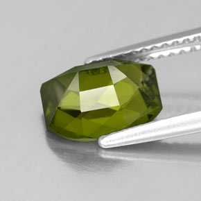 Idocrase Gemstone in 9 x 7.1 mm Size for Sale, Idocrase Stone in Olive Green Color