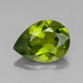 1.83 ct Green Idocrase Gemstone, Idocrase Gem in Pear Facet Shape for Sale.