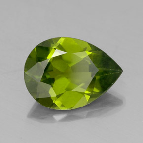 1.83 ct Green Idocrase Stone, Natural Idocrase in Pear Facet Shape for Sale