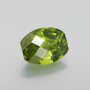 1.89 ct Green Idocrase Stone, Natural Idocrase in Barrel Checkerboard Shape for Sale