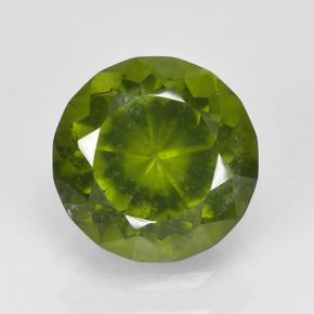 1.6ct Round Facet Olive Green Idocrase Gem for sale 1.6ct Round Facet Olive Green Idocrase Gem (ID: 502111)
