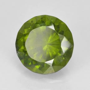 1.58 ct Green Idocrase Stone, Natural Idocrase in Round Facet Shape for Sale