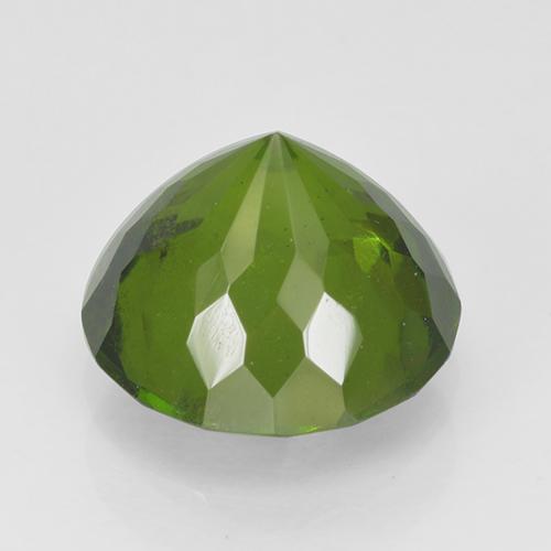 Idocrase Gemstone in 8 mm (calibrated) Size for Sale, Idocrase Stone in Medium-Dark Green Color