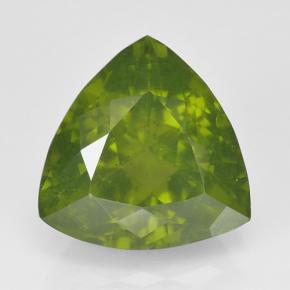 3.4ct Trillion Facet Olive Green Idocrase Gem for sale 3.4ct Trillion Facet Olive Green Idocrase Gem (ID: 502113)