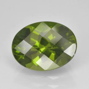 3.3ct Oval Checkerboard Olive Green Idocrase Gem for sale 3.3ct Oval Checkerboard Olive Green Idocrase Gem (ID: 502118)