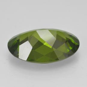 Idocrase Gemstone in 13.4 x 9.1 mm Size for Sale, Idocrase Stone in Medium-Dark Green Color
