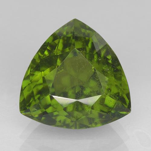 Seaweed Green Idocrase Gem - 4.2ct Trillion Facet (ID: 503093)