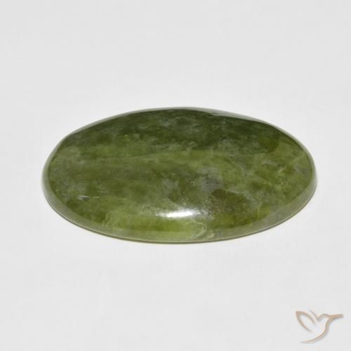 Idocrase Gemstone in 32.5 x 20.1 mm Size for Sale, Idocrase Stone in Earth Green Color