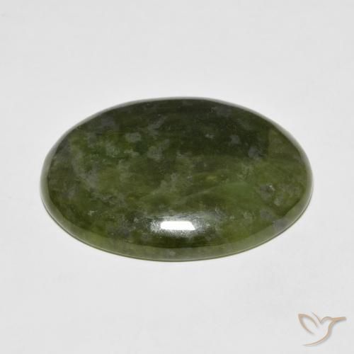Idocrase Gemstone in 31.5 x 24.4 mm Size for Sale, Idocrase Stone in Warm Green Color