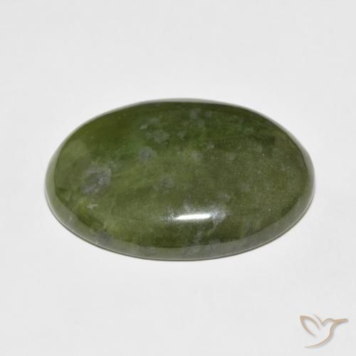 Idocrase Gemstone in 30.4 x 23 mm Size for Sale, Idocrase Stone in Earth Green Color