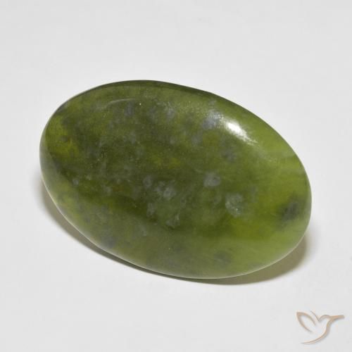 35.26 ct Green Idocrase Stone, Natural Idocrase in Oval Cabochon Shape for Sale