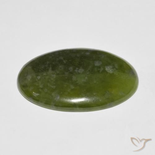 Idocrase Gemstone in 32.2 x 22 mm Size for Sale, Idocrase Stone in Earth Green Color