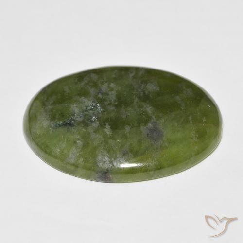 Idocrase Gemstone in 30 x 22 mm (calibrated) Size for Sale, Idocrase Stone in Warm Green Color