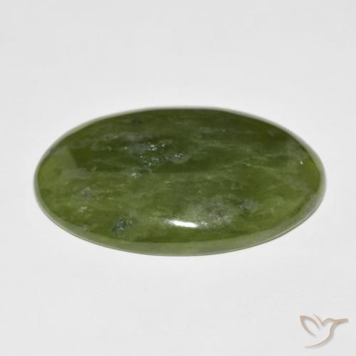 Idocrase Gemstone in 30.7 x 20.3 mm Size for Sale, Idocrase Stone in Medium Green Color