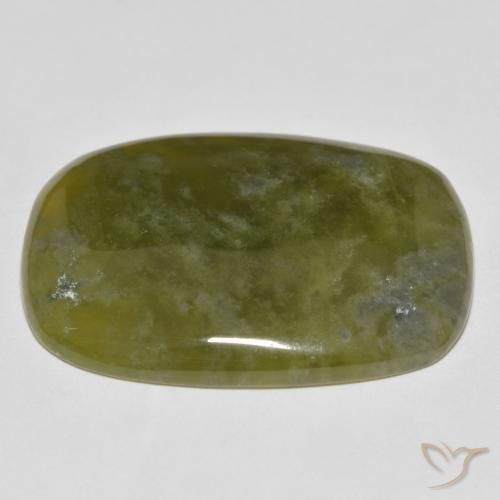 Idocrase Gemstone in 32.2 x 23.7 mm Size for Sale, Idocrase Stone in Warm Green Color