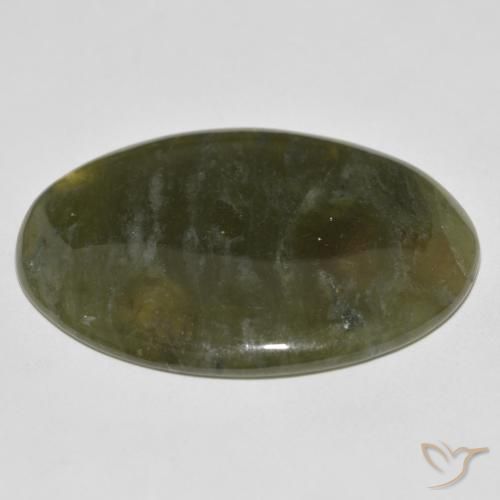 Idocrase Gemstone in 35 x 25.4 mm Size for Sale, Idocrase Stone in Earthy Green Color